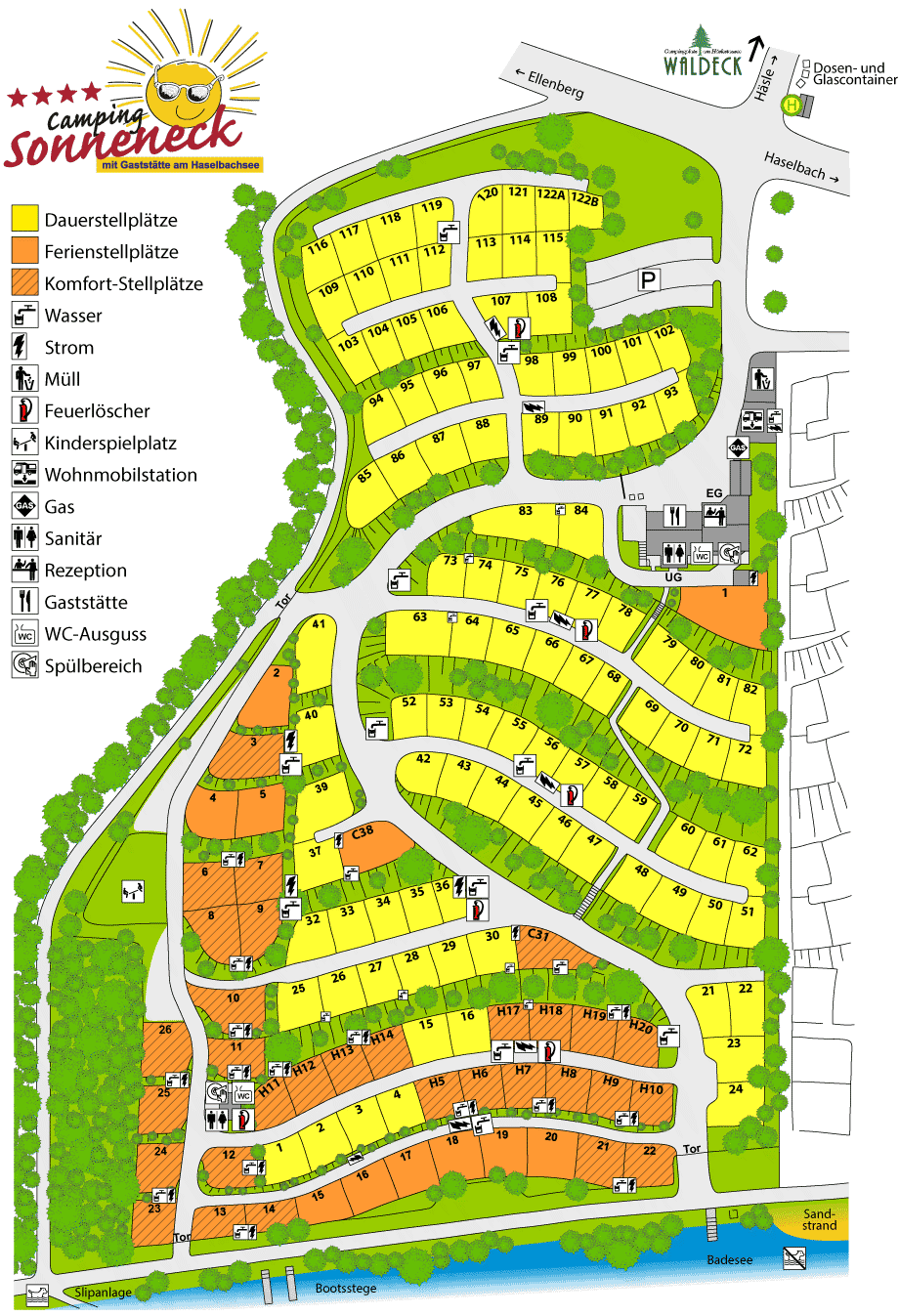 Lageplan Campingplatz Sonneneck